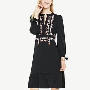 NWT 2 Petite Long Sleeve Embroidered Dress